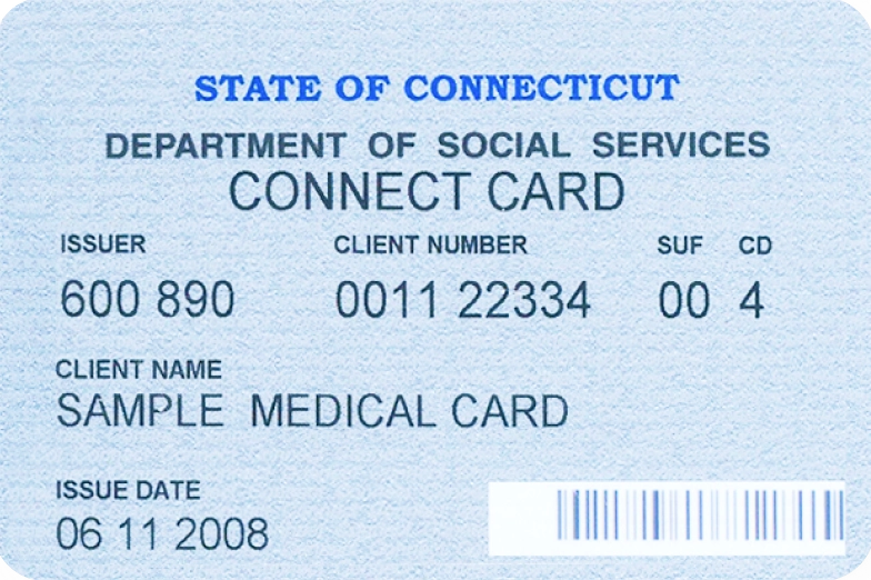 Official Connecticut DSS Connect card — the state benefit card issued to eligible DSS program participants